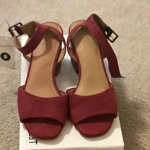 NWT Burgundy Kitten Heels